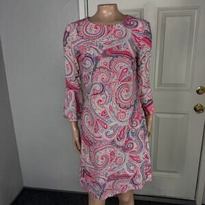 NEW Tommy Hilfiger Dress 4 Career Polyester Floral 3/4 Bell Sleeve Shift KK12
